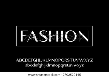 modern sans serif luxury elegant and glamour font, vector typeset