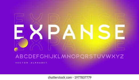 Modern Sans Serif Vector Alphabet, Uppercase Letter Set.