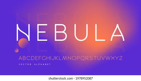 Modern sans serif vector alphabet, uppercase letter set.
