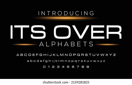 MODERN SANS SERIF VECTOR FONT ALPHABET SET