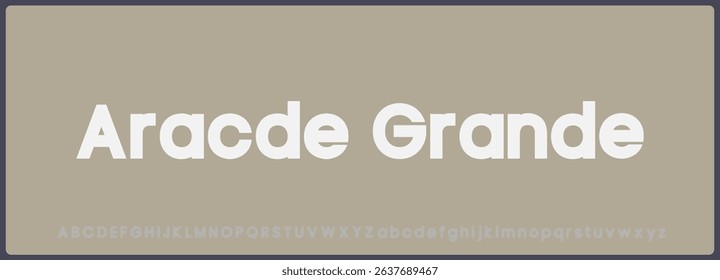 Modern sans serif vector font. Minimalist bold font. Uppercase and lowercase alphabet vector font