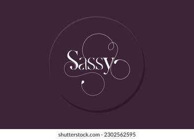 modern sassy ligature creative typographic stylish logo design template