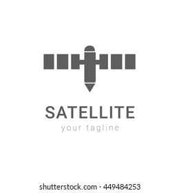 Modern satellite communication information logo template
