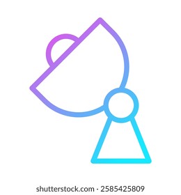 Modern Satellite Dish Icon in Gradient Colors