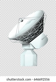 Modern satellite on transparent background illustration