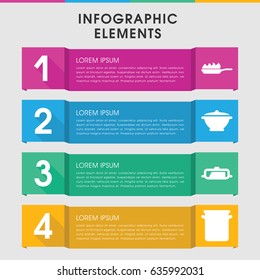 Modern saucepan infographic template. infographic design with saucepan icons includes pan. can be used for presentation, diagram, annual report, web design.