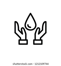 Modern saving on water icon