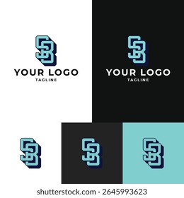 Modern SB Initial Logo Design Variations