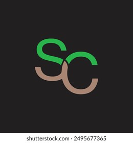 modernes Logo-Design mit SC- oder CS-Buchstaben