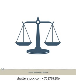 Modern Scale of Justice Logo Template Illustration Design. Vector EPS 10.