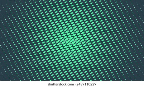 Moderno patrón de semitonos escamosos degradado radial Textura turquesa Vector Fondo abstracto. Ultramoderno Arte Minimalista Medio Tono Gráfico Menta Verde Amplio Fondo De Pantalla. Ilustración de tecnología futurista