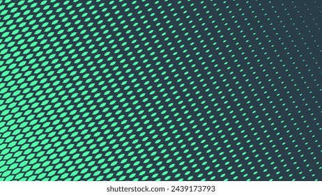 Moderno patrón de semitonos escamosos Vector de textura fundida de fondo abstracto turquesa. Ultramoderno Arte Minimalista Medio Tono Gráfico Menta Verde Amplio Fondo De Pantalla. Ilustración de ciencia ficción futurista tecnológica