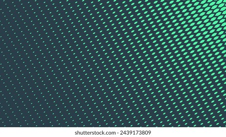 Moderno patrón de semitonos escamosos Vector de textura fundida de fondo abstracto turquesa. Ultramoderno Arte Minimalista Medio Tono Gráfico Menta Verde Amplio Fondo De Pantalla. Ilustración de ciencia ficción futurista tecnológica