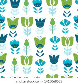 Modern scandinavian seamless repeated pattern.