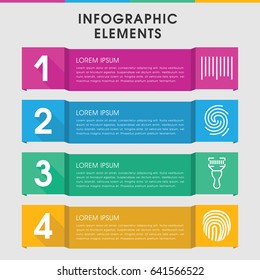 Modern scanning infographic template. infographic design with scanning icons includes bar code. can be used for presentation, diagram, annual report, web design.