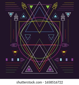 Modern Scared Geometry Strong Colors For Background