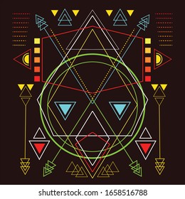 Modern Scared Geometry Strong Colors For Background