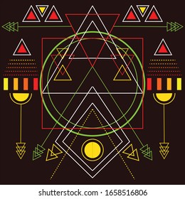 Modern Scared Geometry Strong Colors For Background