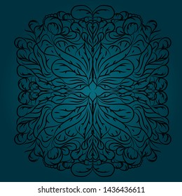 Modern scarf design made by computer drawing.
