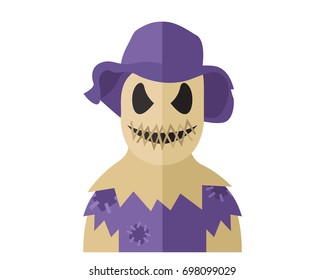 Modern Scary Halloween Flat Avatar Character