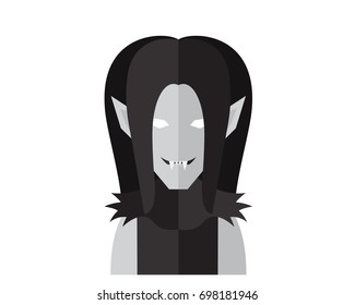 Modern Scary Halloween Flat Avatar Character