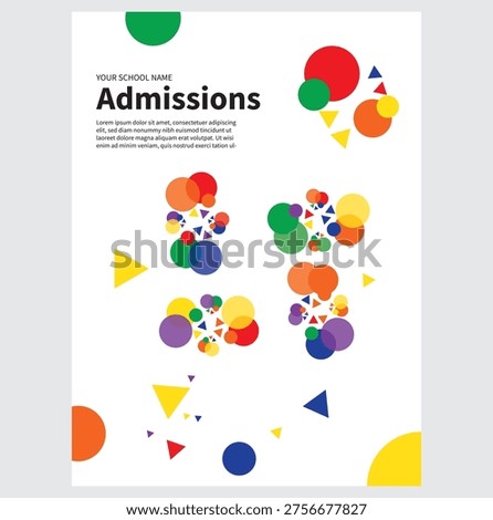 Modern School Admissions Flyer Template with Minimal Design