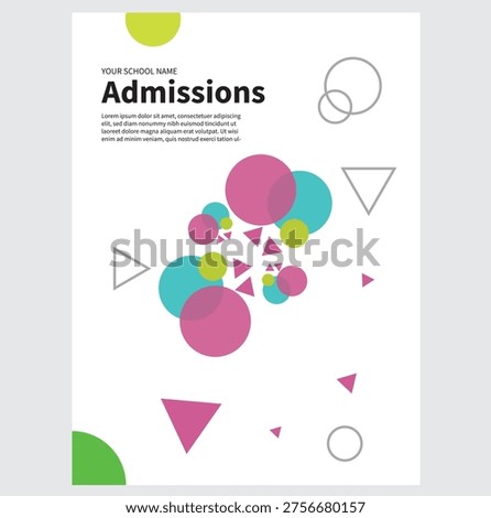 Modern School Admissions Flyer Template with Soft Color Design