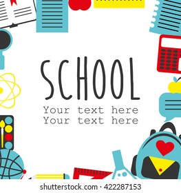 Modern school background with place for your text