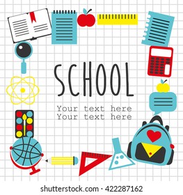 Modern school background with place for your text