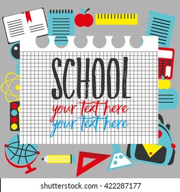 Modern school background with place for your text