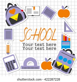 Modern school background with place for your text