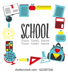 Modern school background with place for your text
