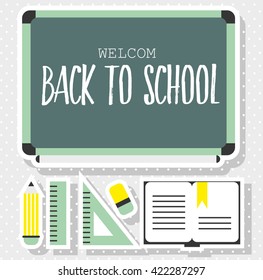 Modern school background with place for your text