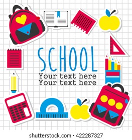 Modern school background with place for your text