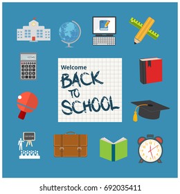 Modern school background with place for your text