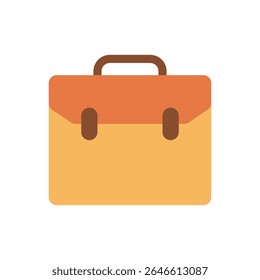 Modern school briefcase icon. Two tone flat icon of a student or teacher’s school bag or briefcase.