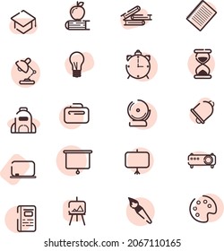 Modern school education, illustration, vector, on a white background.