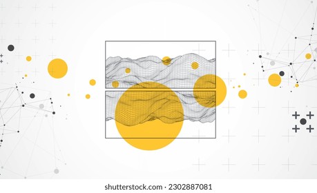 Modern science abstract background. Surface illustration. Vector.