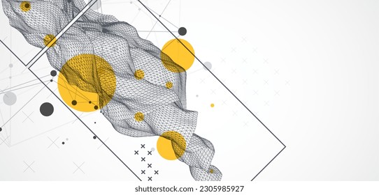 Modern science abstract background. Surface illustration. Vector.