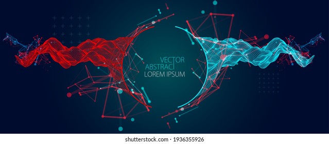 Modern science or technology abstract background. Cyberspace surface illustration. Vector.
