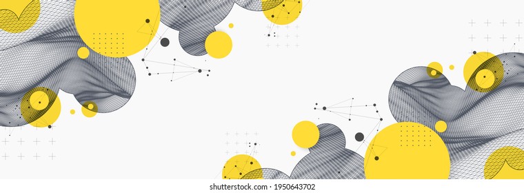 Modern science or technology abstract background. Wireframe spot surface illustration. Vector.