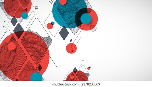 Modern science or technology abstract background. Wireframe spot surface illustration. Vector.
