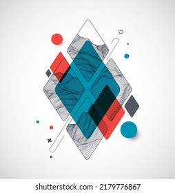 Modern science or technology abstract background. Wireframe spot surface illustration. Vector.
