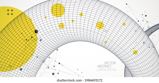 La ciencia moderna o el arte tecnológico. Tentáculo del armazón del vector.