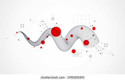 La ciencia moderna o el arte tecnológico. Tentáculo del armazón del vector.