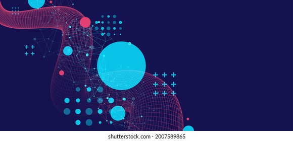 La ciencia moderna o el arte tecnológico. Tentáculo del armazón del vector.