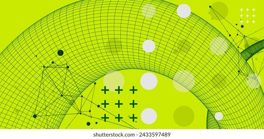 Fondo de arte de ciencia o tecnología moderna. Dibujado a mano Vector Wireframe tentáculo.