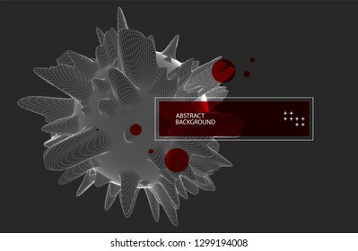 Modern science and technology background. Abstract sphere.
