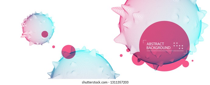 Modern science and technology background. Abstract sphere.