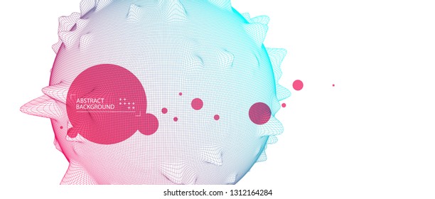 Modern science and technology background. Abstract sphere.